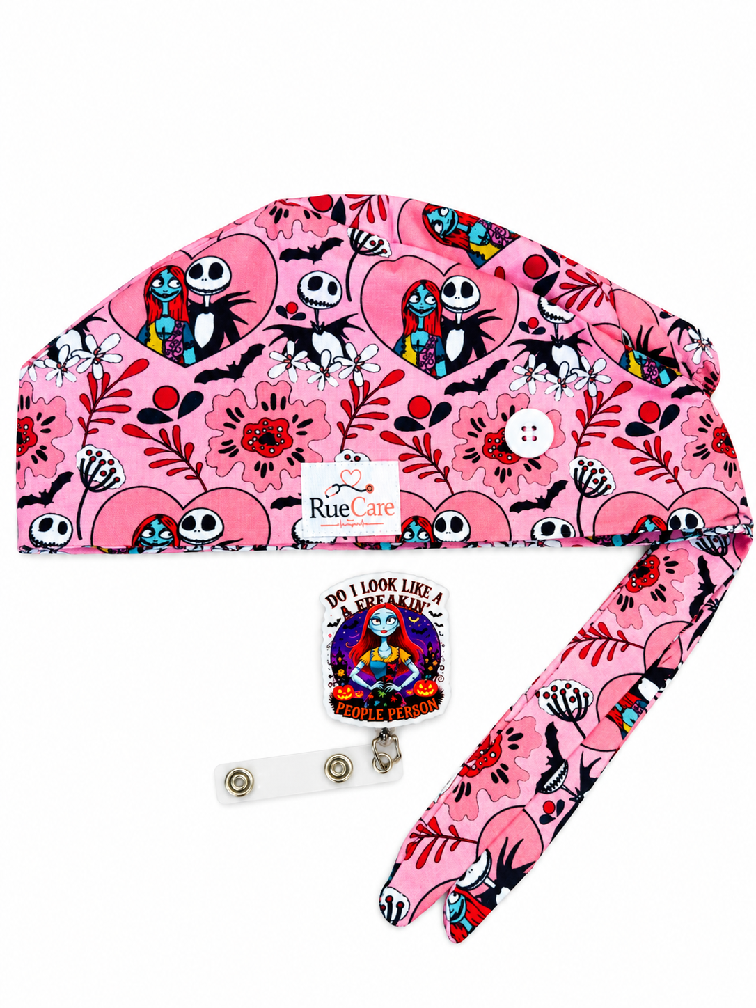 Jack Skellington Badge Reel x Scrub Cap Set